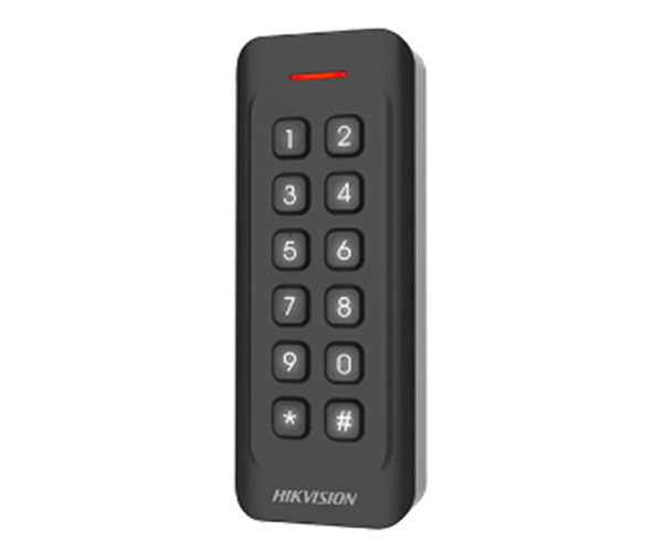 【海康威視IC密碼門禁讀卡器】?？低旽IKVISION數字鍵盤門禁IC讀卡器DS-K1802MK